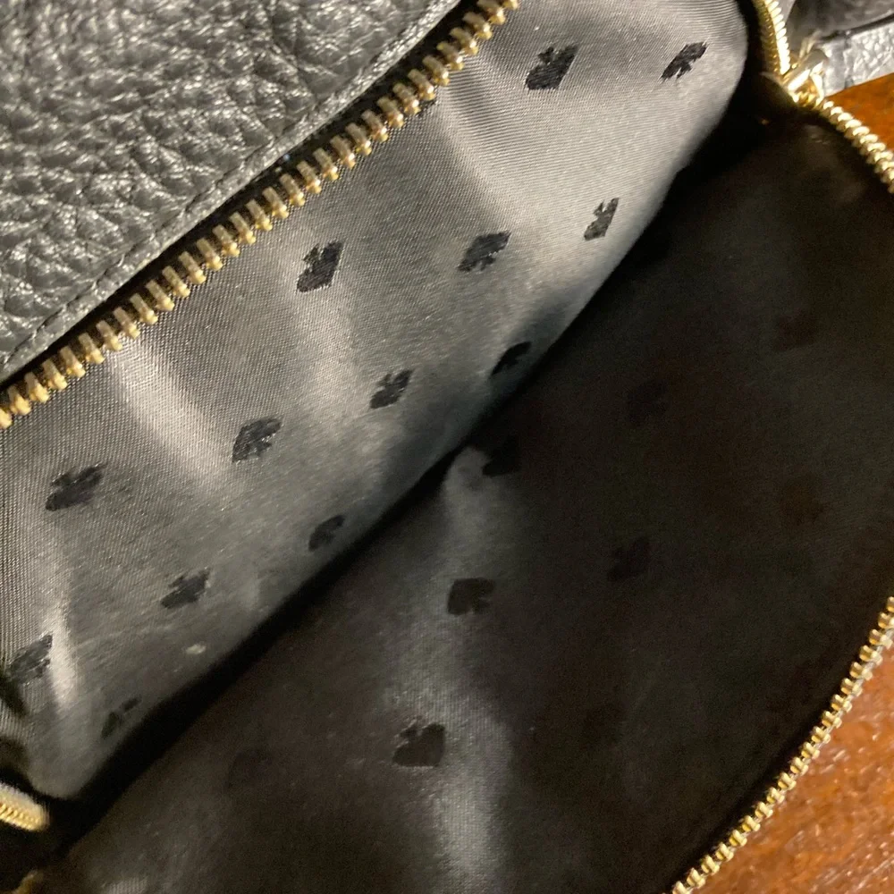 Kate Spade Black Leather Backpack